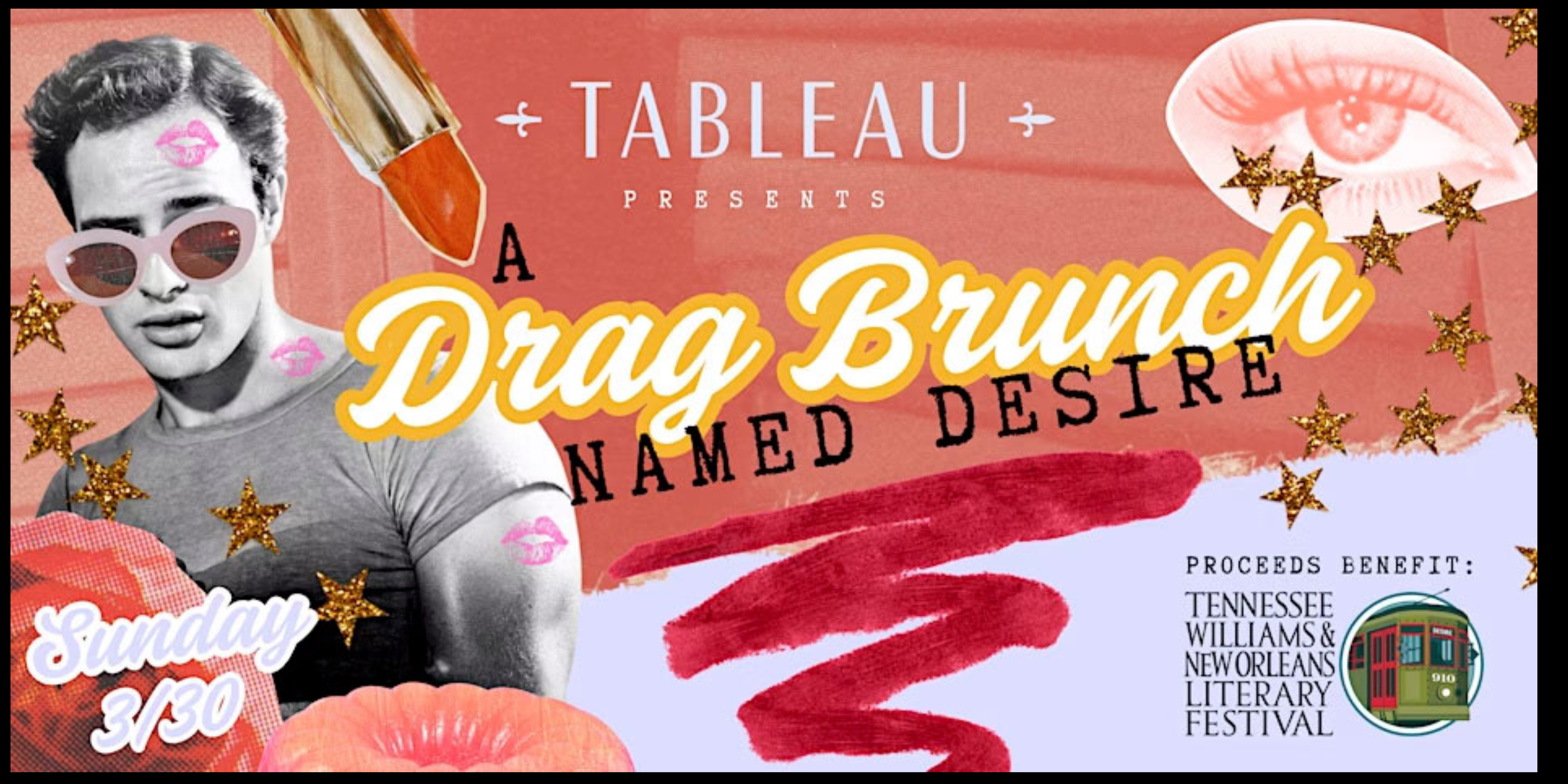 A Drag Brunch Named Desire - Tableau Graphic